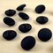 Black Satin Covered Buttons 10mm Shank Back Set of 12 for Tuxedo & Formal Wear